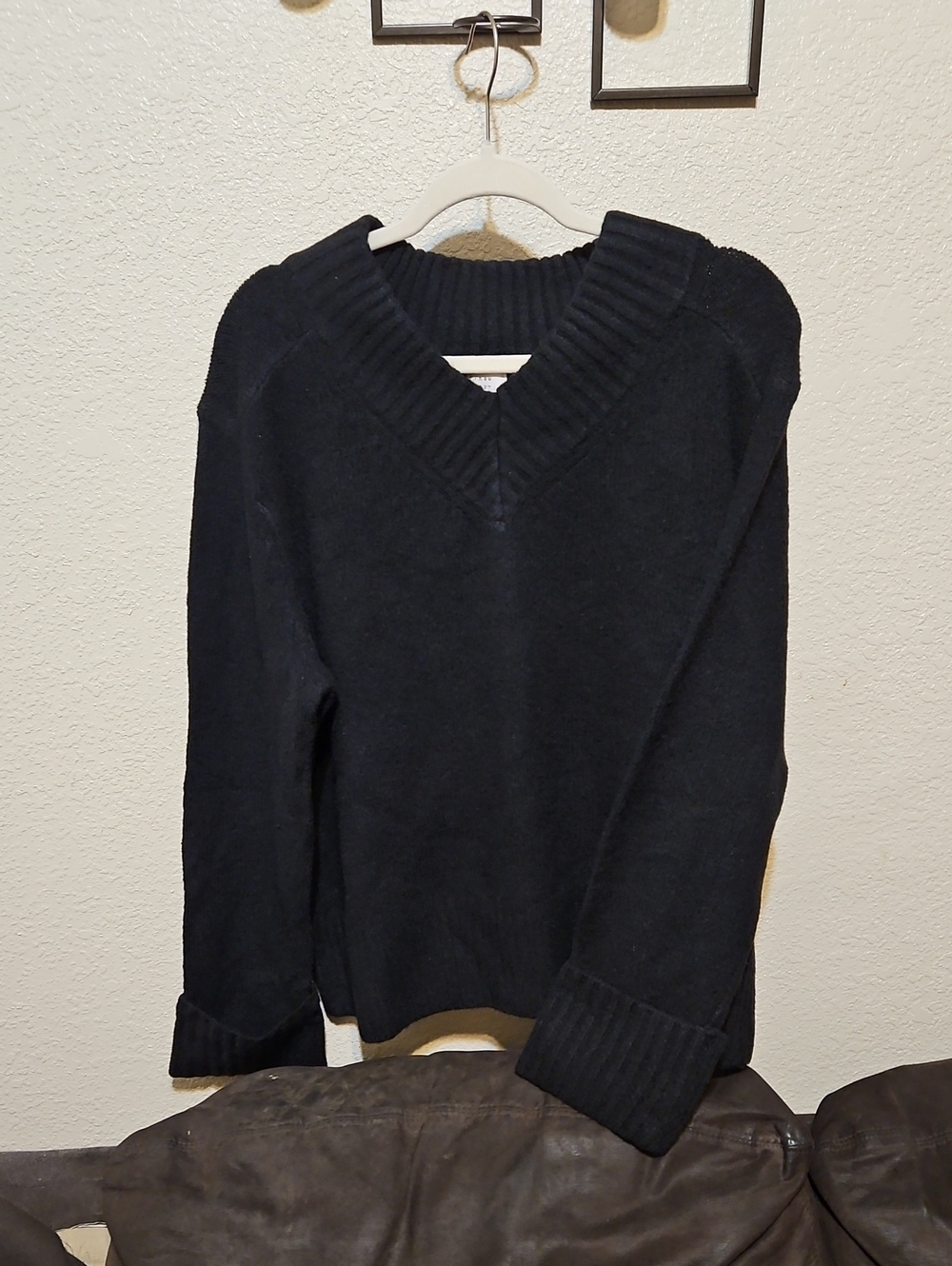 a new day Black V-Neck Ribbed-Cuff Women's Sweater